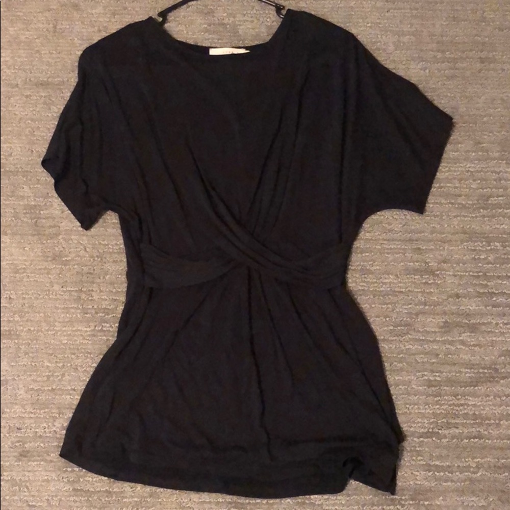 Black cross cross top